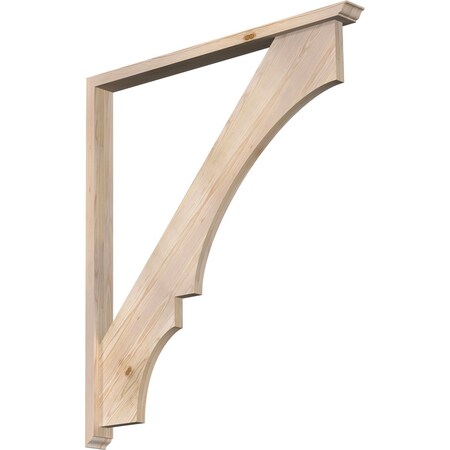 Ekena Millwork Balboa Traditional Smooth Bracket w/ Offset Brace, Douglas Fir, 3 1/2"W x 42"D x 48"H BKT0402X42X48BOA01SDF